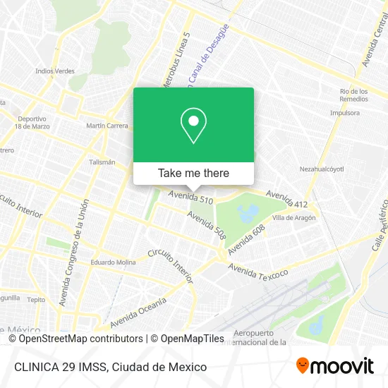 Mapa de CLINICA 29 IMSS