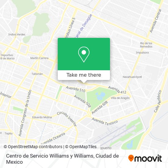 Centro de Servicio Williams y Williams map