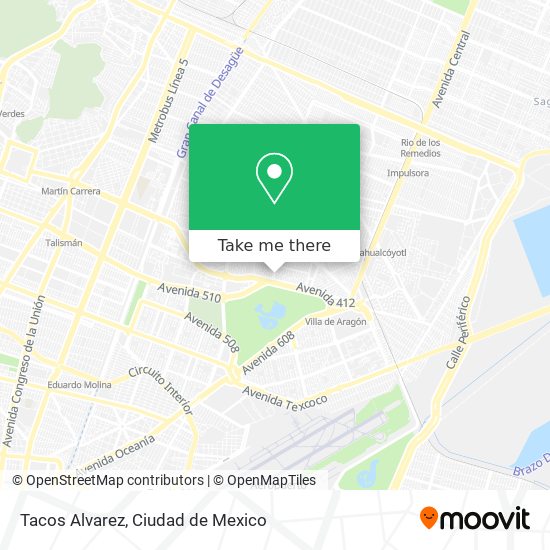 Tacos Alvarez map