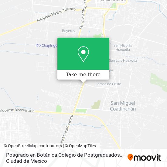 Posgrado en Botánica Colegio de Postgraduados. map