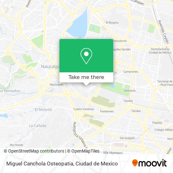 Mapa de Miguel Canchola Osteopatia