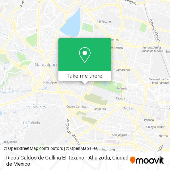 Mapa de Ricos Caldos de Gallina El Texano - Ahuizotla