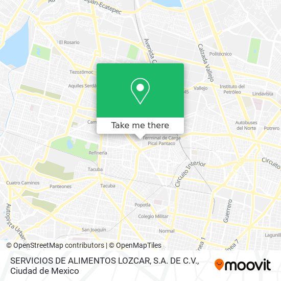 SERVICIOS DE ALIMENTOS LOZCAR, S.A. DE C.V. map