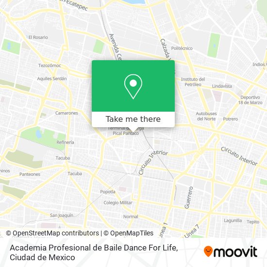 Mapa de Academia Profesional de Baile Dance For Life