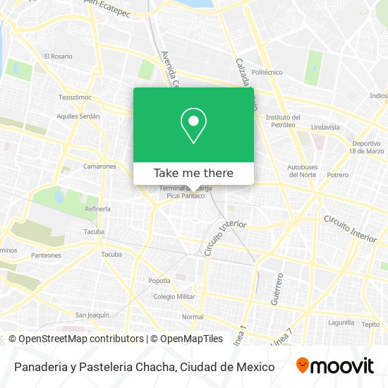 Panaderia y Pasteleria Chacha map