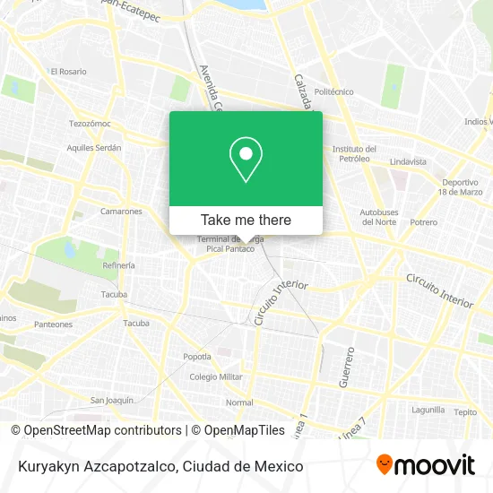 Mapa de Kuryakyn Azcapotzalco