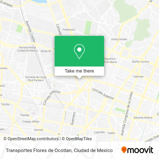 Transportes Flores de Ocotlan map