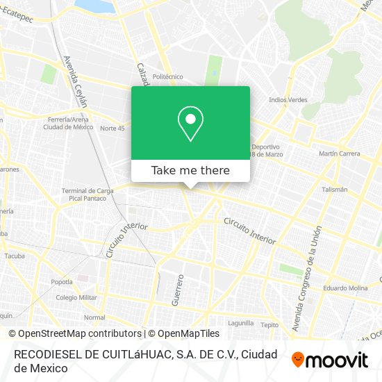 RECODIESEL DE CUITLáHUAC, S.A. DE C.V. map