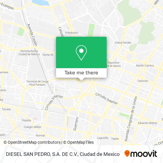 DIESEL SAN PEDRO, S.A. DE C.V. map