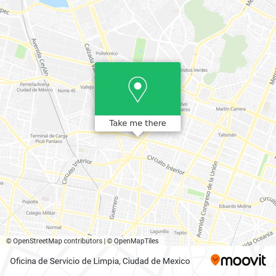 Oficina de Servicio de Limpia map