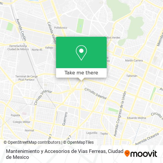Mantenimiento y Accesorios de Vias Ferreas map