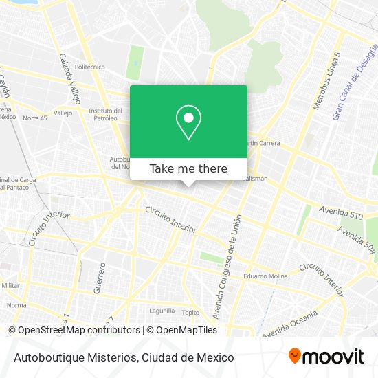 Mapa de Autoboutique Misterios