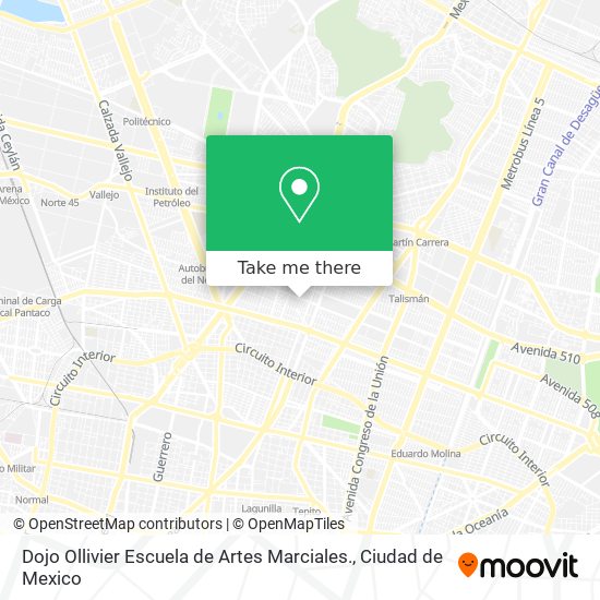 Dojo Ollivier Escuela de Artes Marciales. map