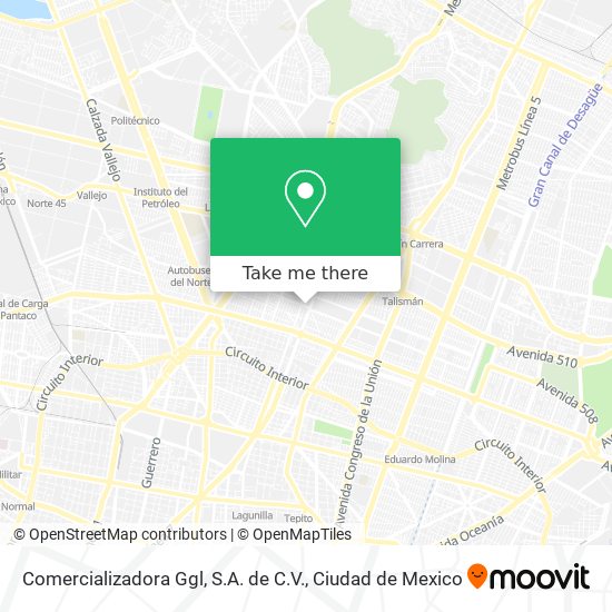 Comercializadora Ggl, S.A. de C.V. map