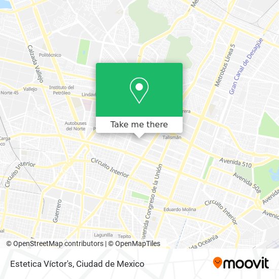Estetica Víctor's map