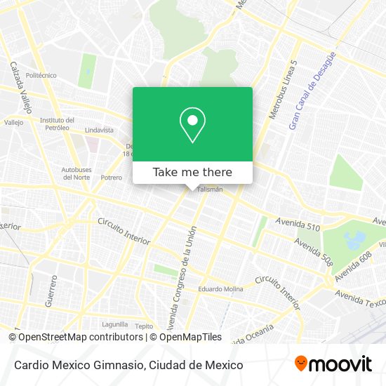 Cardio Mexico Gimnasio map