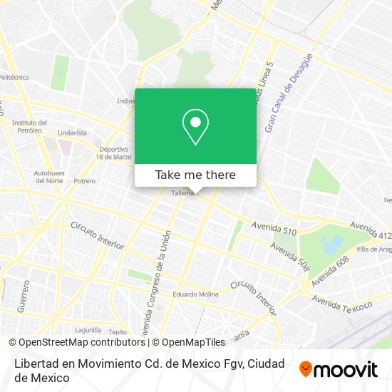 Libertad en Movimiento Cd. de Mexico Fgv map