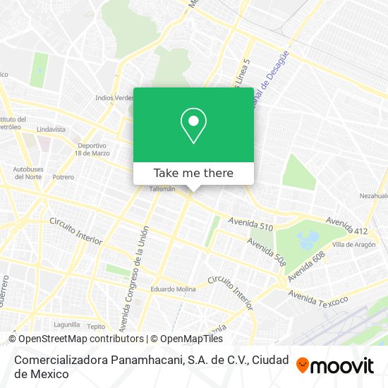 Comercializadora Panamhacani, S.A. de C.V. map