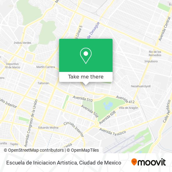 Mapa de Escuela de Iniciacion Artistica