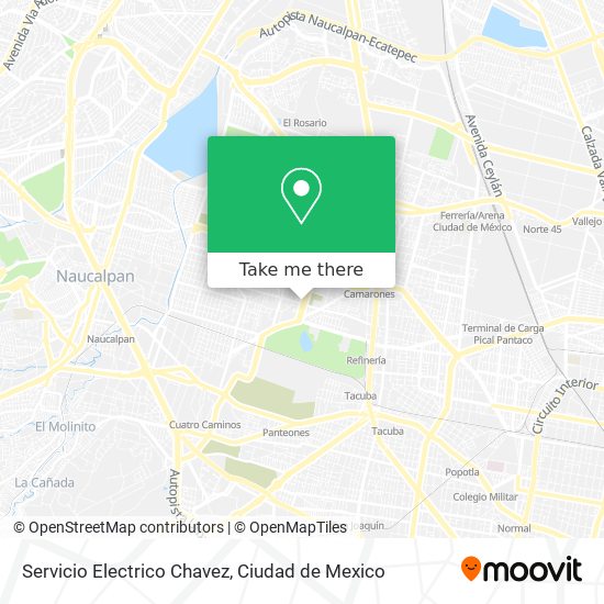 Mapa de Servicio Electrico Chavez