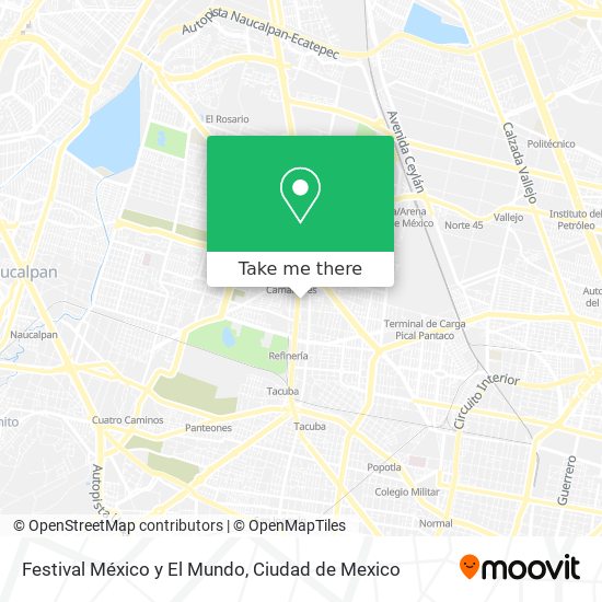 Mapa de Festival México y El Mundo