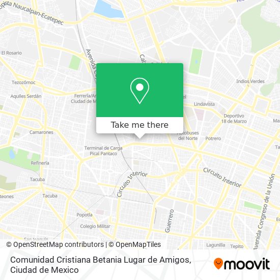 Comunidad Cristiana Betania Lugar de Amigos map