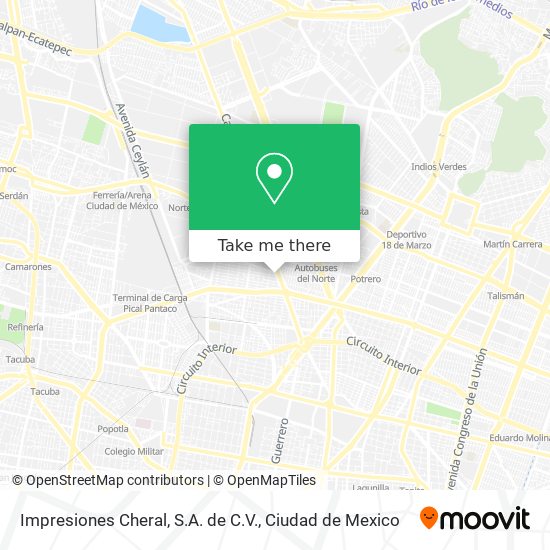 Mapa de Impresiones Cheral, S.A. de C.V.