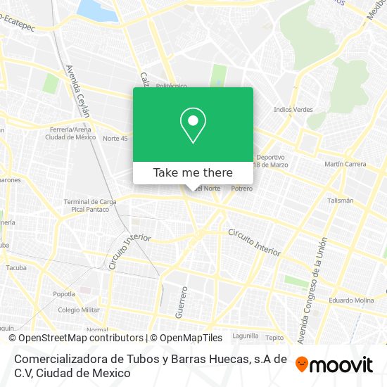 Mapa de Comercializadora de Tubos y Barras Huecas, s.A de C.V