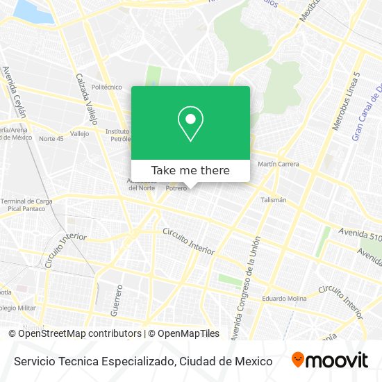 Servicio Tecnica Especializado map