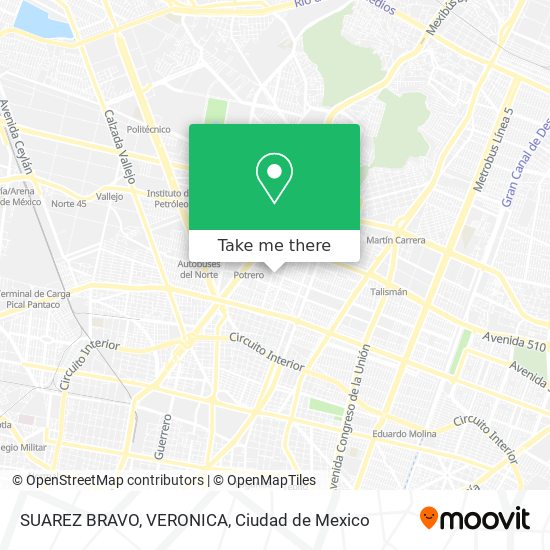 Mapa de SUAREZ BRAVO, VERONICA