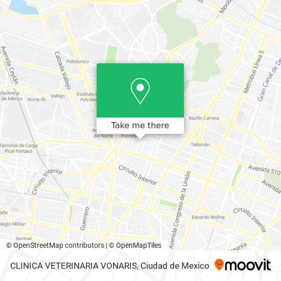 CLINICA VETERINARIA VONARIS map