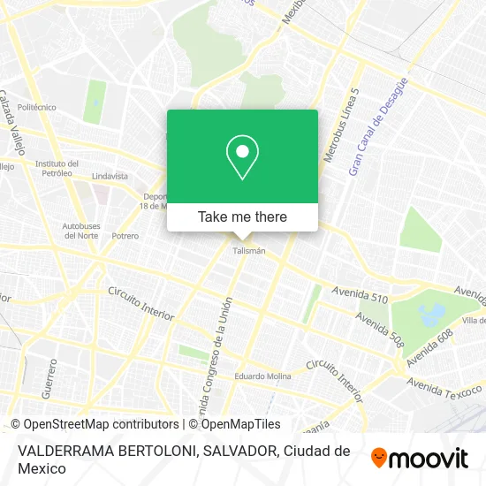 VALDERRAMA BERTOLONI, SALVADOR map