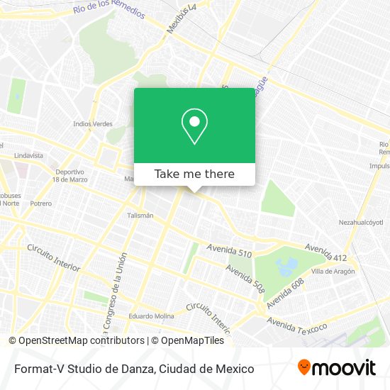 Mapa de Format-V Studio de Danza