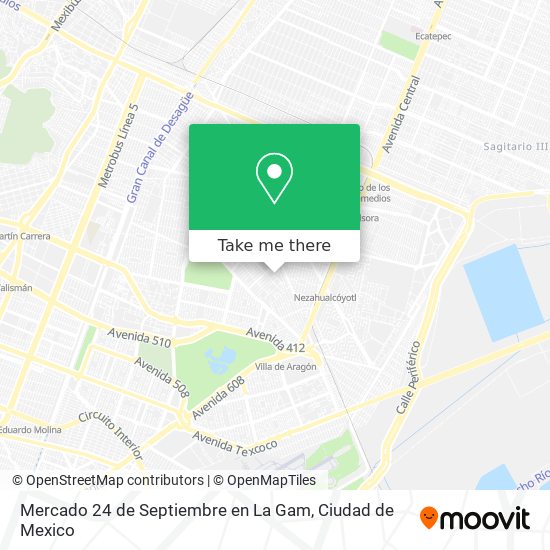 Mercado 24 de Septiembre en La Gam map