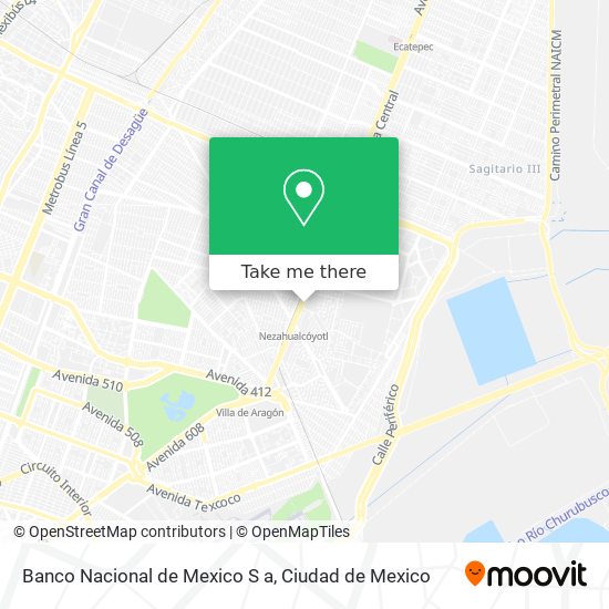 Mapa de Banco Nacional de Mexico S a