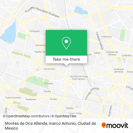 Mapa de Montes de Oca Allende, marco Antonio