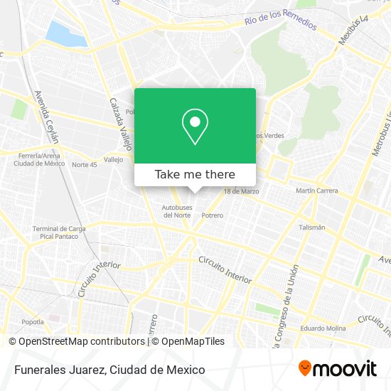 Mapa de Funerales Juarez