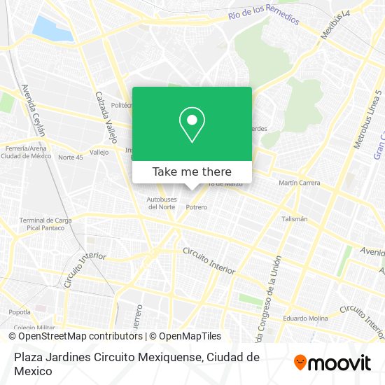 Mapa de Plaza Jardines Circuito Mexiquense