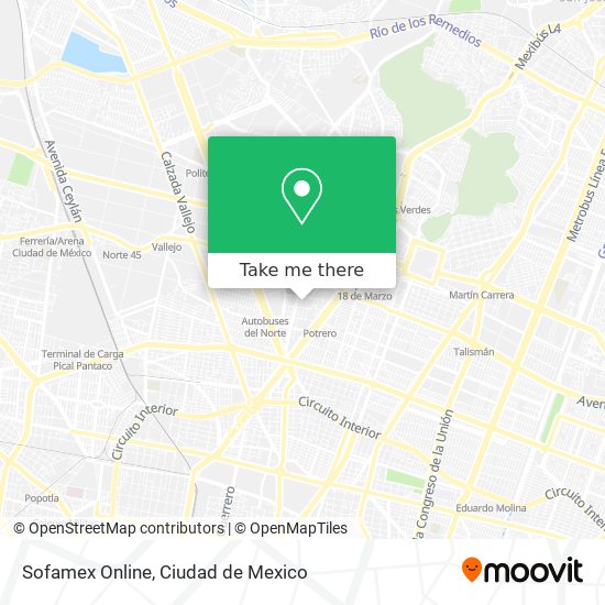 Mapa de Sofamex Online