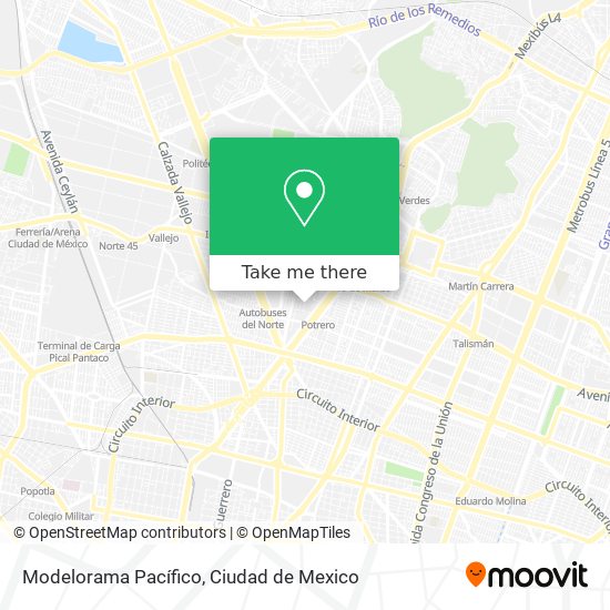 Modelorama Pacífico map
