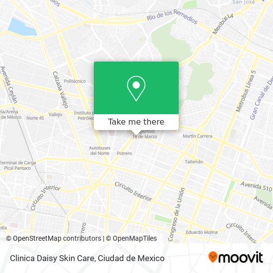 Clinica Daisy Skin Care map