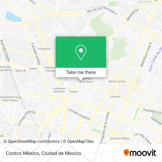 Costco México map