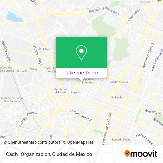Cadivi Organizacion map