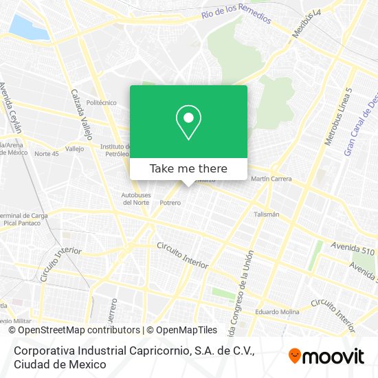 Corporativa Industrial Capricornio, S.A. de C.V. map