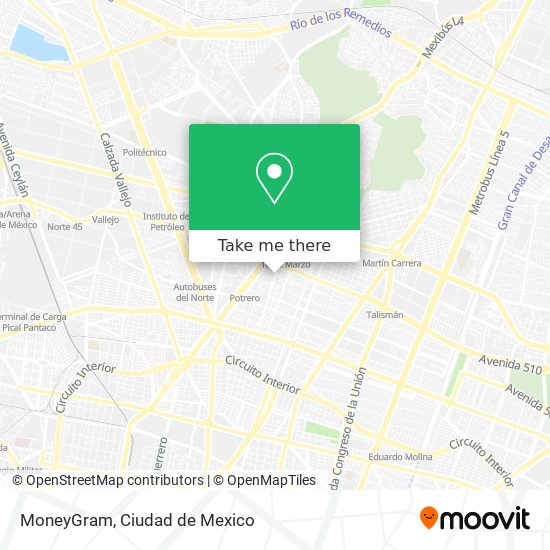 MoneyGram map