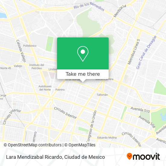 Mapa de Lara Mendizabal Ricardo