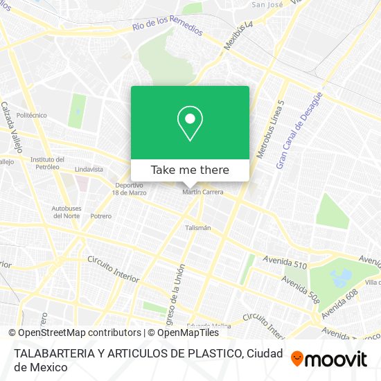TALABARTERIA Y ARTICULOS DE PLASTICO map