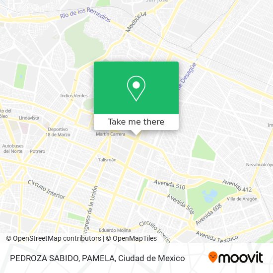 Mapa de PEDROZA SABIDO, PAMELA