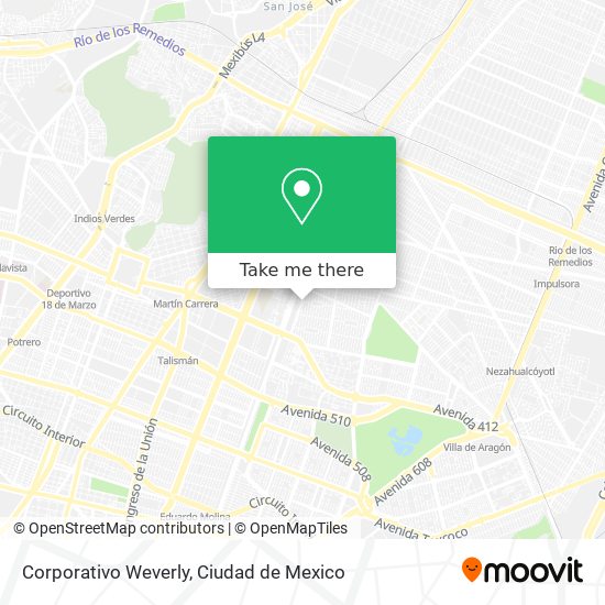 Corporativo Weverly map