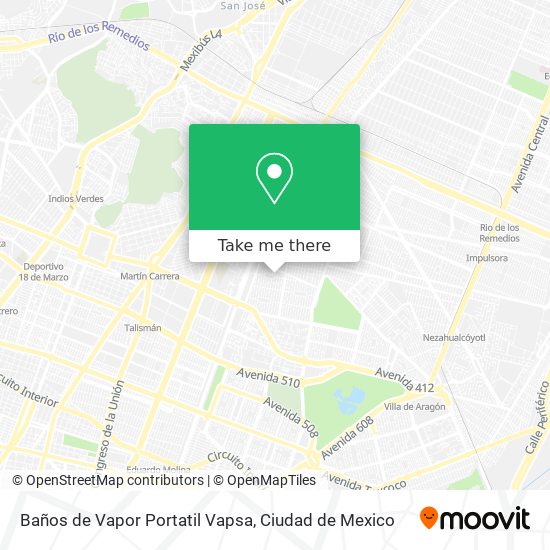 Baños de Vapor Portatil Vapsa map